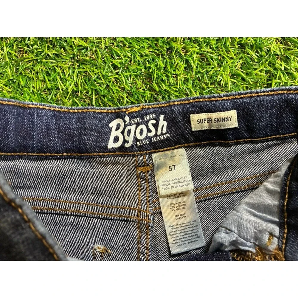 B’gosh Jeans Lot of 2 Size 5T Skinny Super Skinny Dark & Light Wash Cute!!